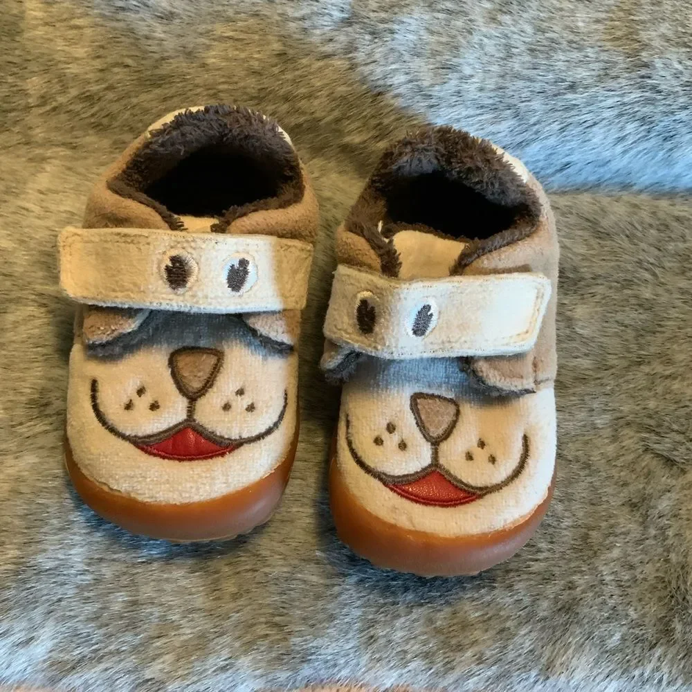 Kids Dog Face Slipper Shoes Size 3